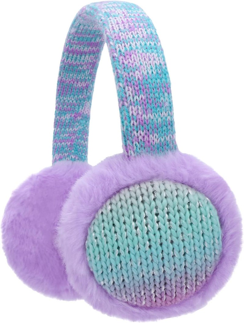 BUTITNOW Winter Knit EarMuffs for Kids Warm Furry Girls Ear Muffs Plush Toddler Ear Warmers Outdoor Ear Covers - Image 1